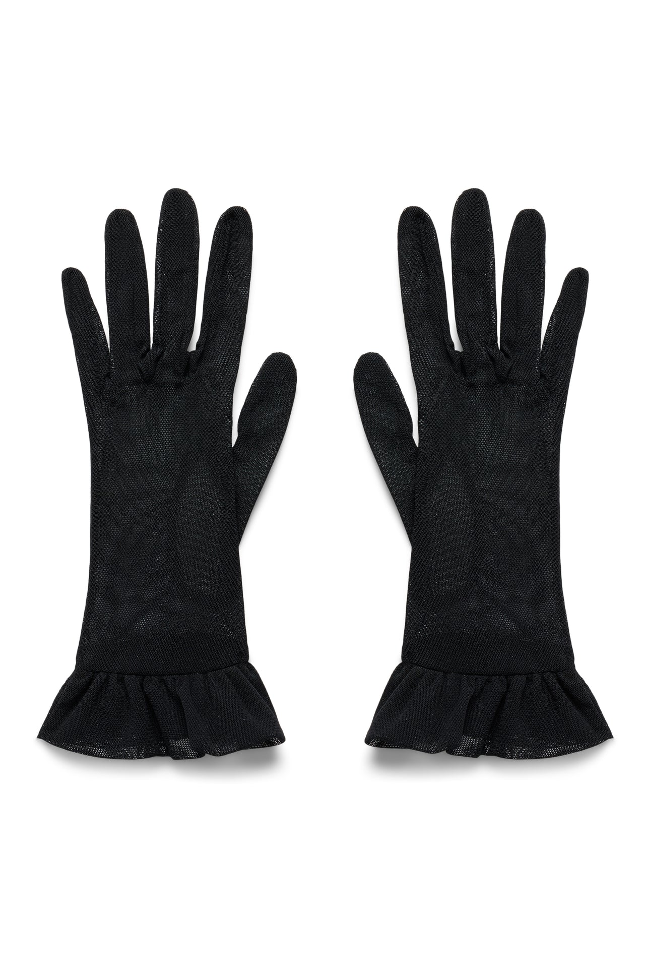 Ruffled Wrist Glove | Noir